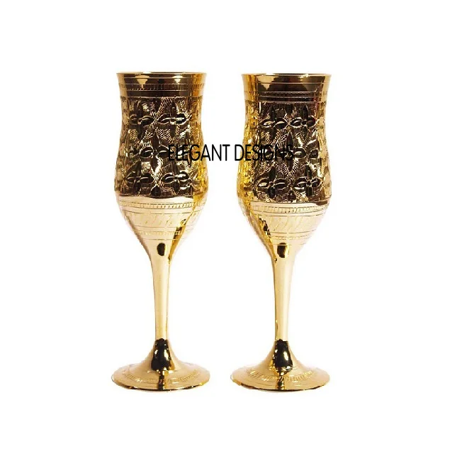 Elegant Wine Metal Glass Goblet with Customized Designs
