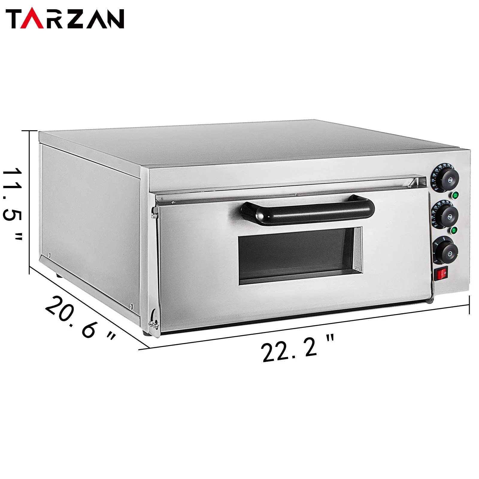 Commercial Single Layer Pizza Oven with Stone 400*400mm Ovens Pizza Bakery Kitchen Equipment One Deck Pizza Oven Electric