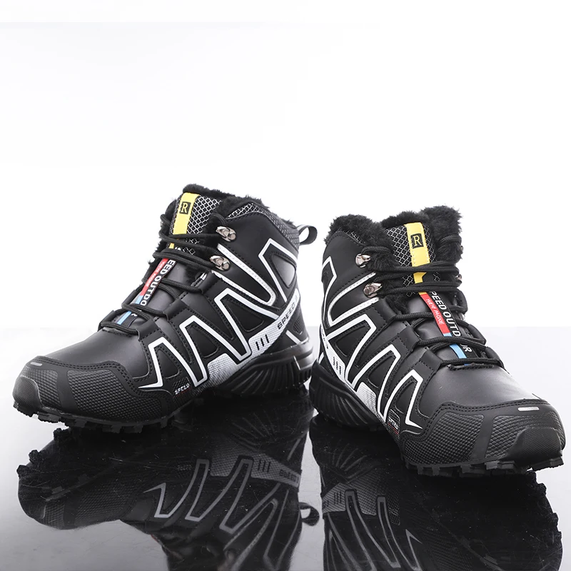 
 Оптовая цена по прейскуранту завода мужские зимние ботинки уличные альпинистские походные ботинки высокое качество микрофибра кожа теплый мех Зимние ботильоны  