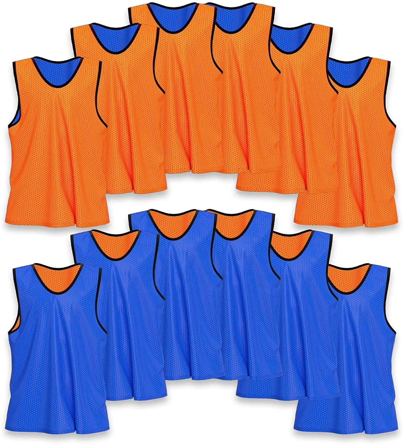 Reversible Training Vests Two Sides Sports Vest Football Jersey Pinnies for Soccer Sports Team Reversible Training Bibs