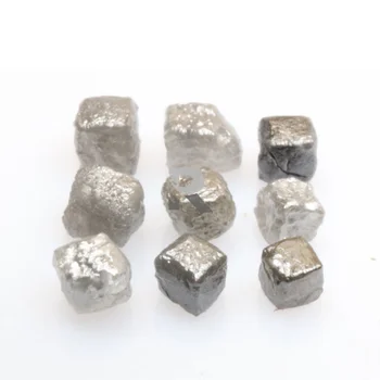 Black Natural Congo Cube Uncut Rough Diamond 3 To 3.5 MM Loose Diamond