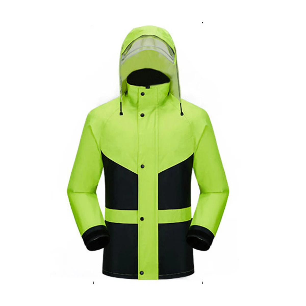 High Vis Motor Bike Pocket Rain Coat 