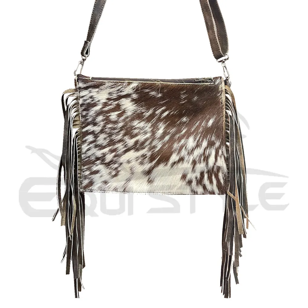 Source Fully Covered Cowhide Western Purse with Fringe Custom Design  Leather Crossbody Purse OEM Superlative & Classy Hair On Hide Bag on  m.