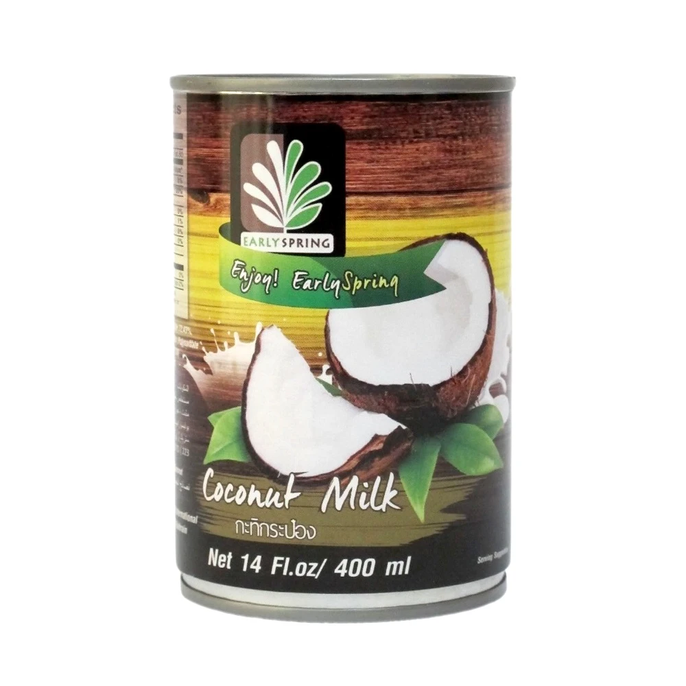 Высококачественное консервированное кокосовое молоко 17-19% 400 мл (15 унций) от экспортера из Таиланда с сертификацией GMP HACCP