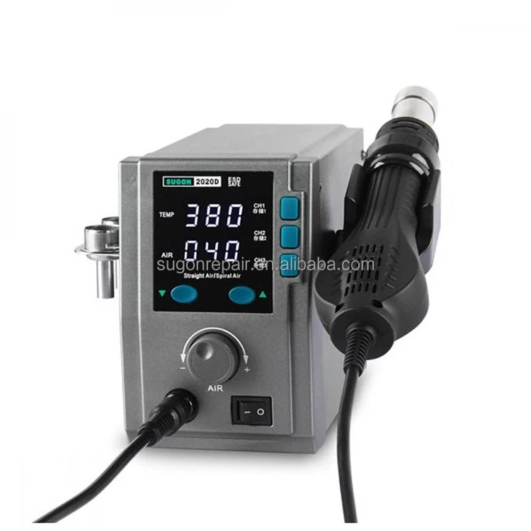 SUGON 2020D 700W Hot Air Gun Soldering Station with Heat Changing Channel, Lead Free Heat Gun Station