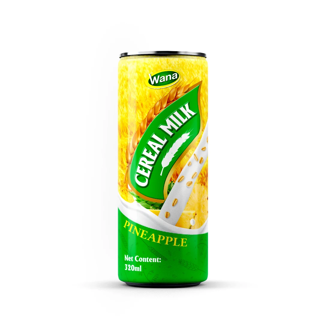 OEM Grape Flavored in Cereal Milk Drink 320ml Canned - Vietnam Beverage Company