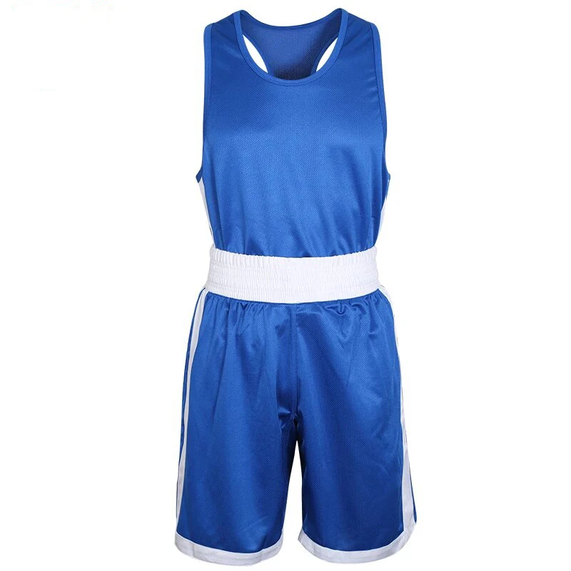 Adult & Kids Boxing Uniform Custom Martial Arts Wear Boxing Uniform Tank Top With Shorts In Red White Color Boxing Uniform