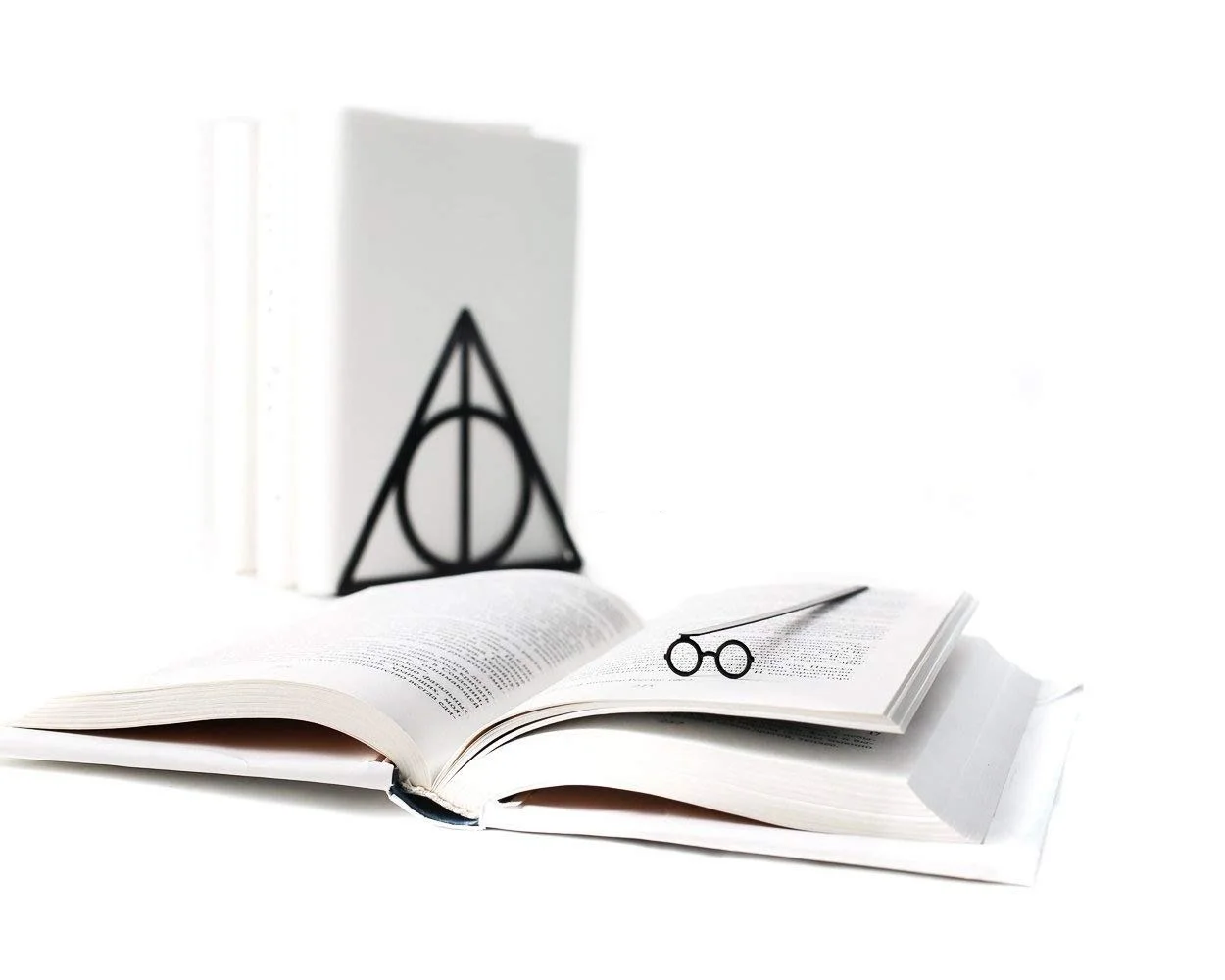 Metal Bookends Deathly Hallows Harry Potter Inspired Book Holders Bookends for Office Home Class Room and Library