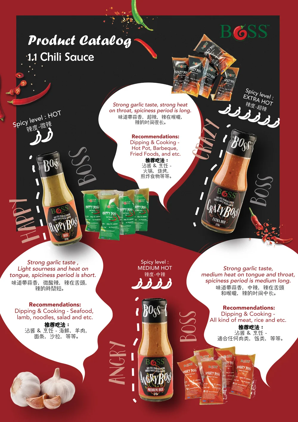 Malaysia Top Chili Sauce Supplier 25g Oem Gluten Free Chili Sauce