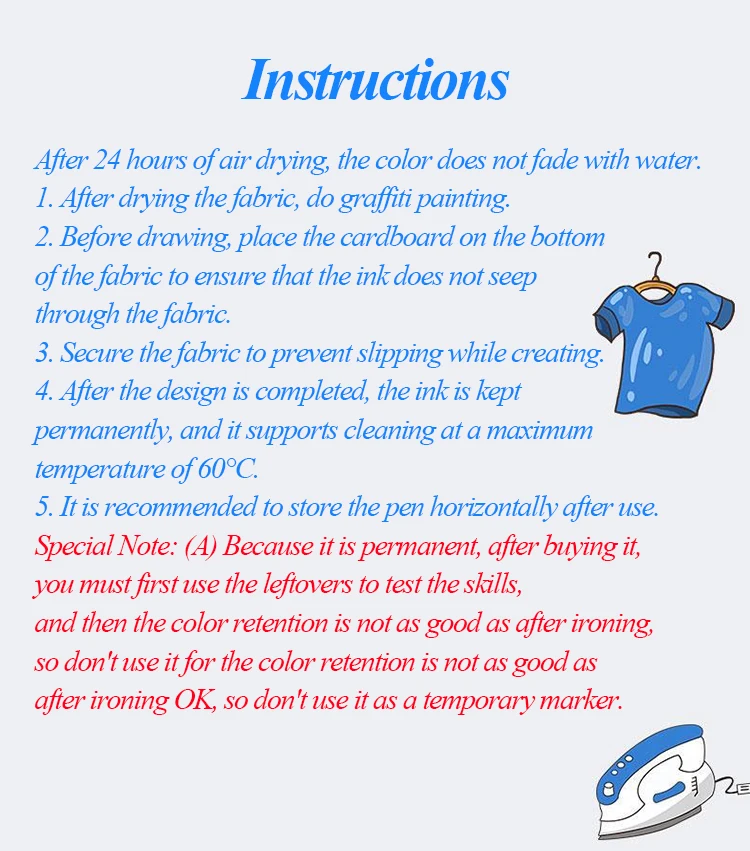 Yomixmax  12/box 12 Colours Permanent Waterproof Non-toxic Textile Fabric Marker Pen DIY Painting Shoe and t Shirt