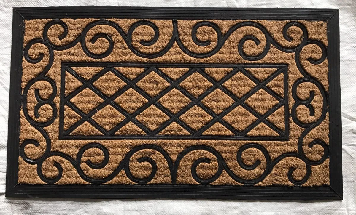 Handmade Customized Packaging Unique Design Coir Rubber Material Tufted