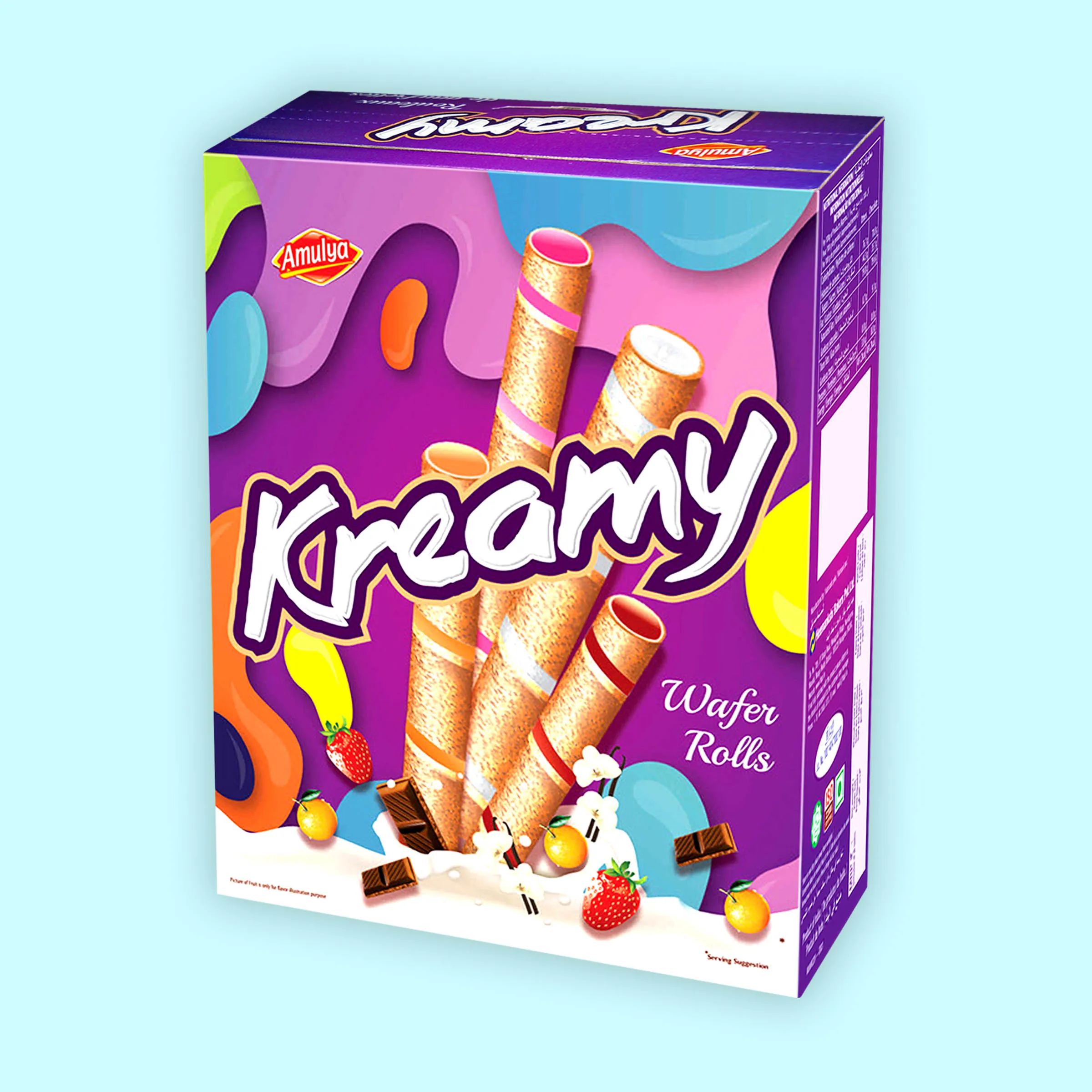 kreamy wafer rolls 200g cream filled stick biscuit luxury creme