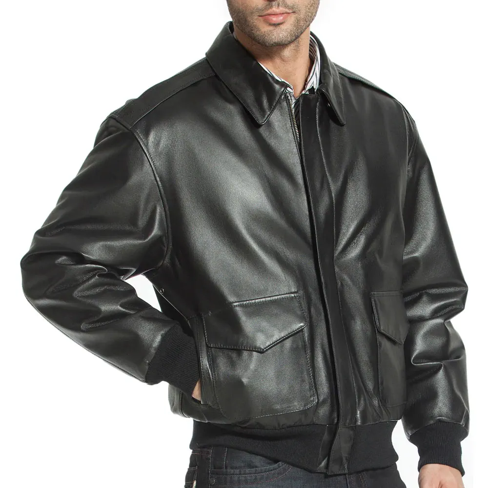 Spring and Autumn American Flight Jacket Male Manufacturer Directly Polishing Color Leather Jacket