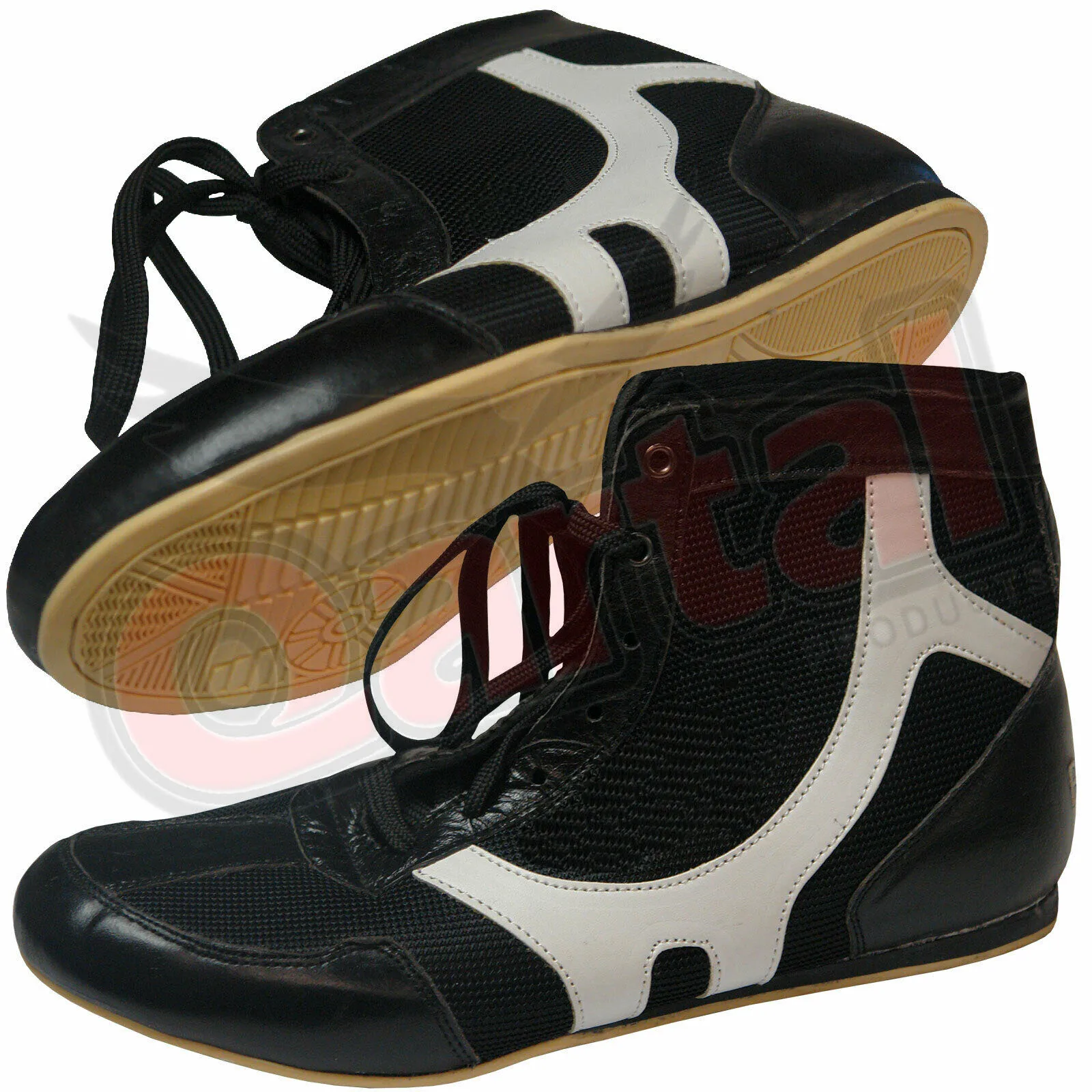 Индивидуальная длинная обувь для бокса из высококачественной искусственной кожи