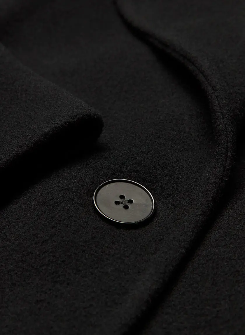 2025 Custom Unisex Black Overcoat Wool Customized Fashionable Men's Women Cashmere Overcoat Classic Long Winter Wool Coat