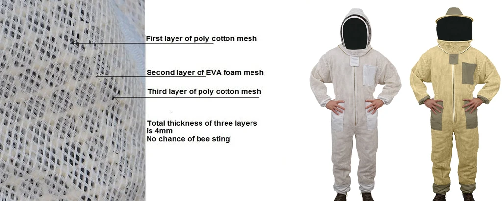 Details about   Ultra Ventilated 3 Layers Pilot Beekeeping Suit Extra Ordinary Features Size-3XL 