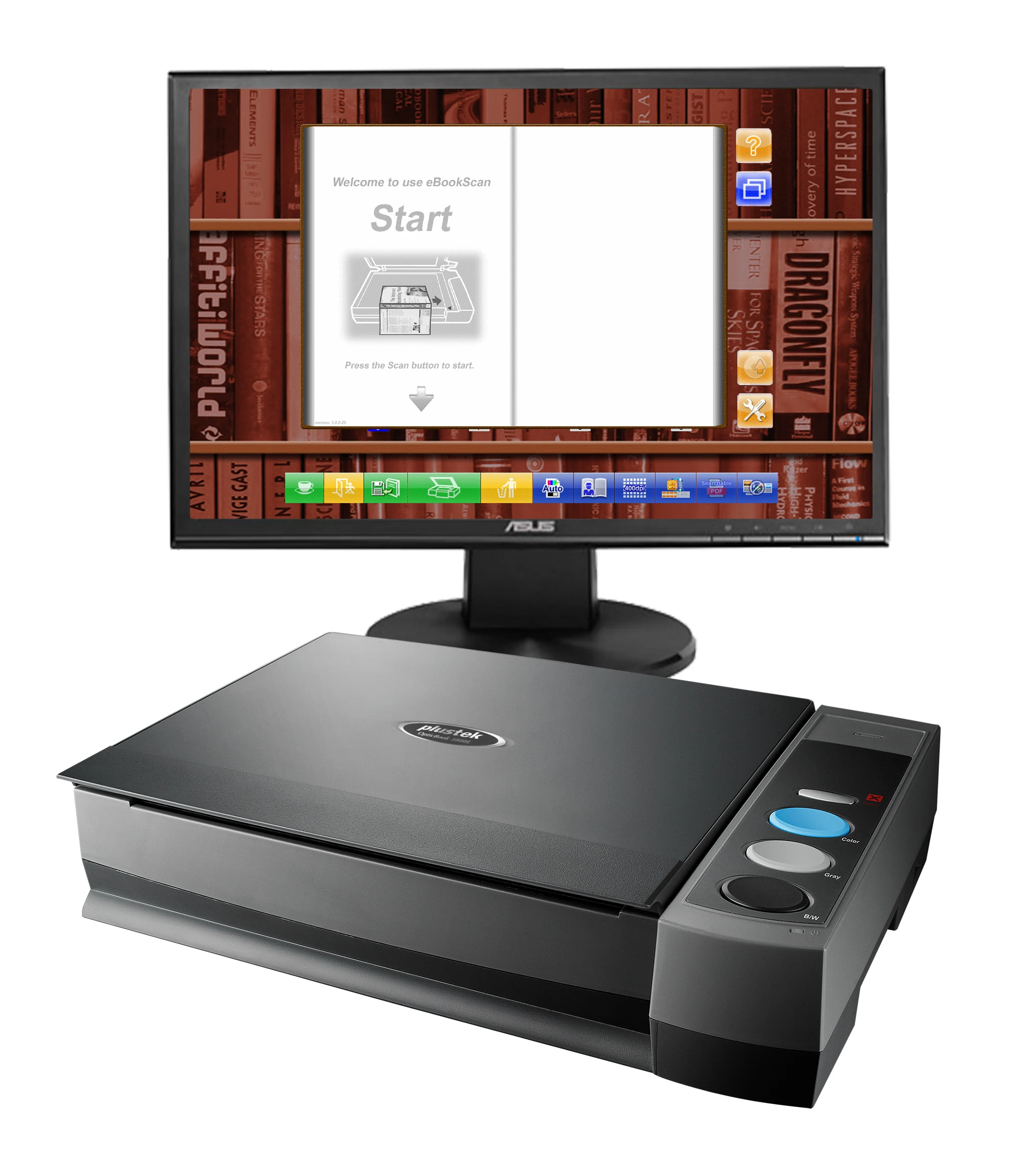 Plustek OpticBook 3800L EBookScan - CCDセンサー搭載ブック