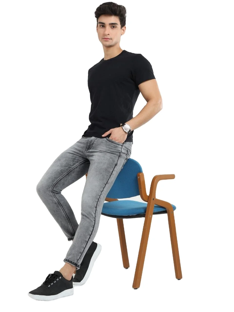 Custom Brand Washed Grey Jeans Size 30 