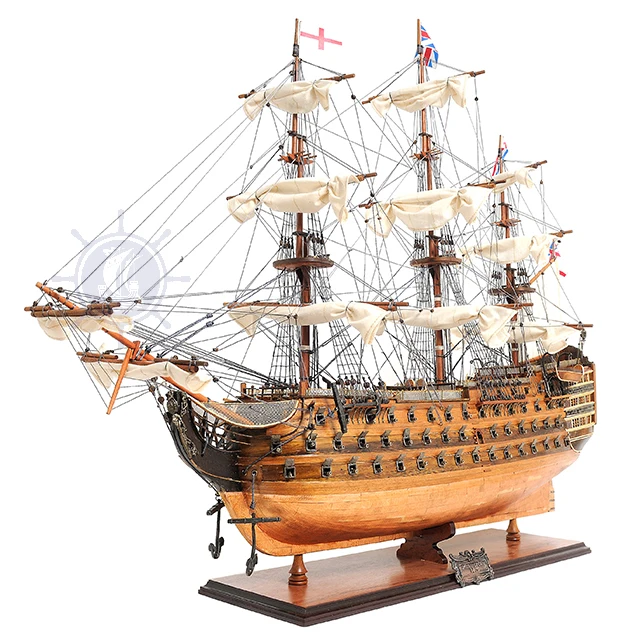 HMS Victory Copper Bottom Model Ship 80 cm Handcrafted Wooden Replica With Display Stand, Collectible, Decor, Gift, Wholesale