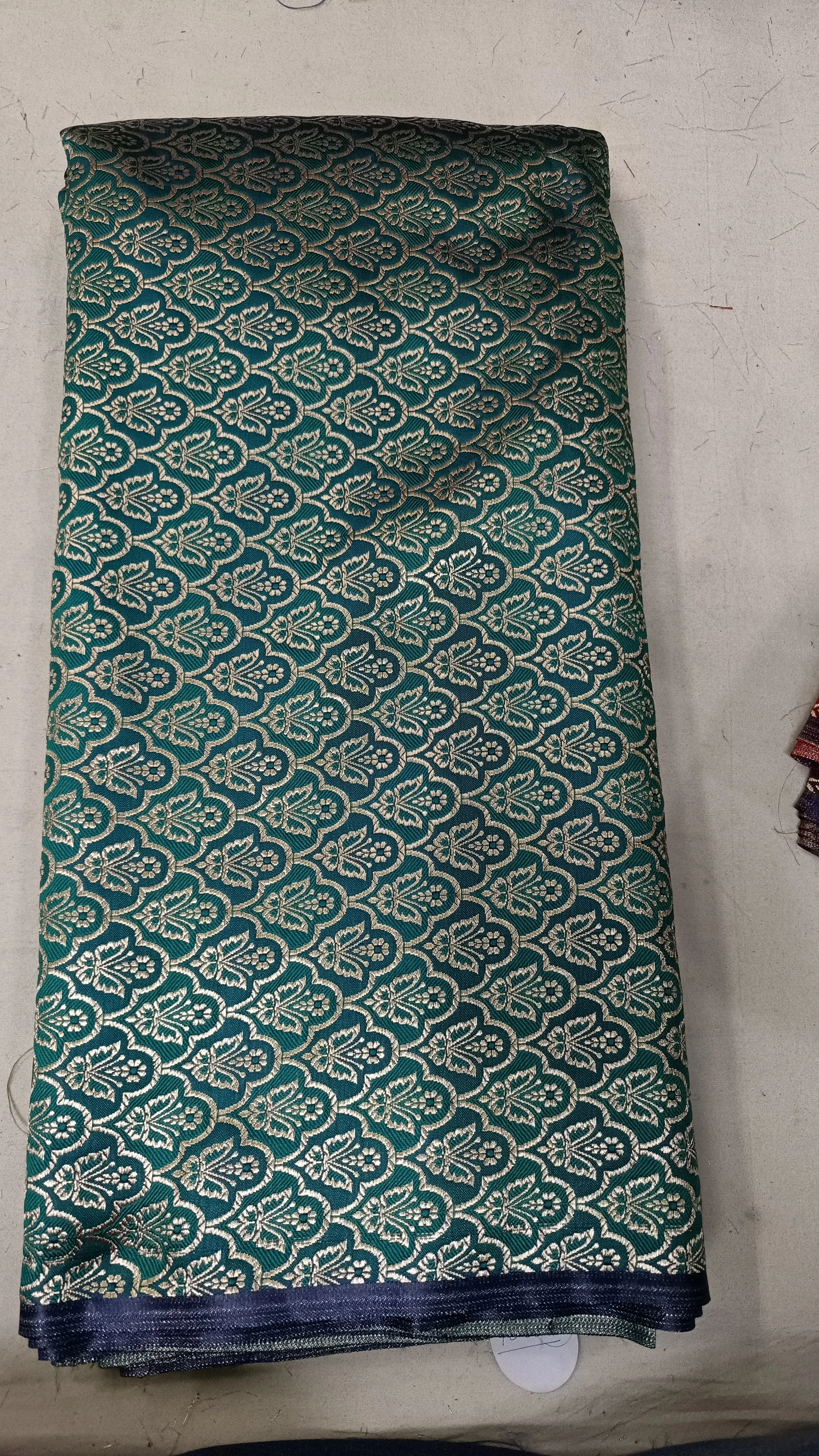 Custom Made Brocade Silk Fabrics in Assorted Pasted Colors with Beautiful Indian Theme Patterns