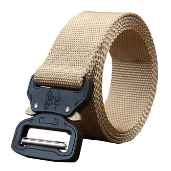 Military Tactical Heavy Duty Nylon Belt Wear-Resistant Breathable Non-Slip Quick Dry Nylon Webbing Army Belt