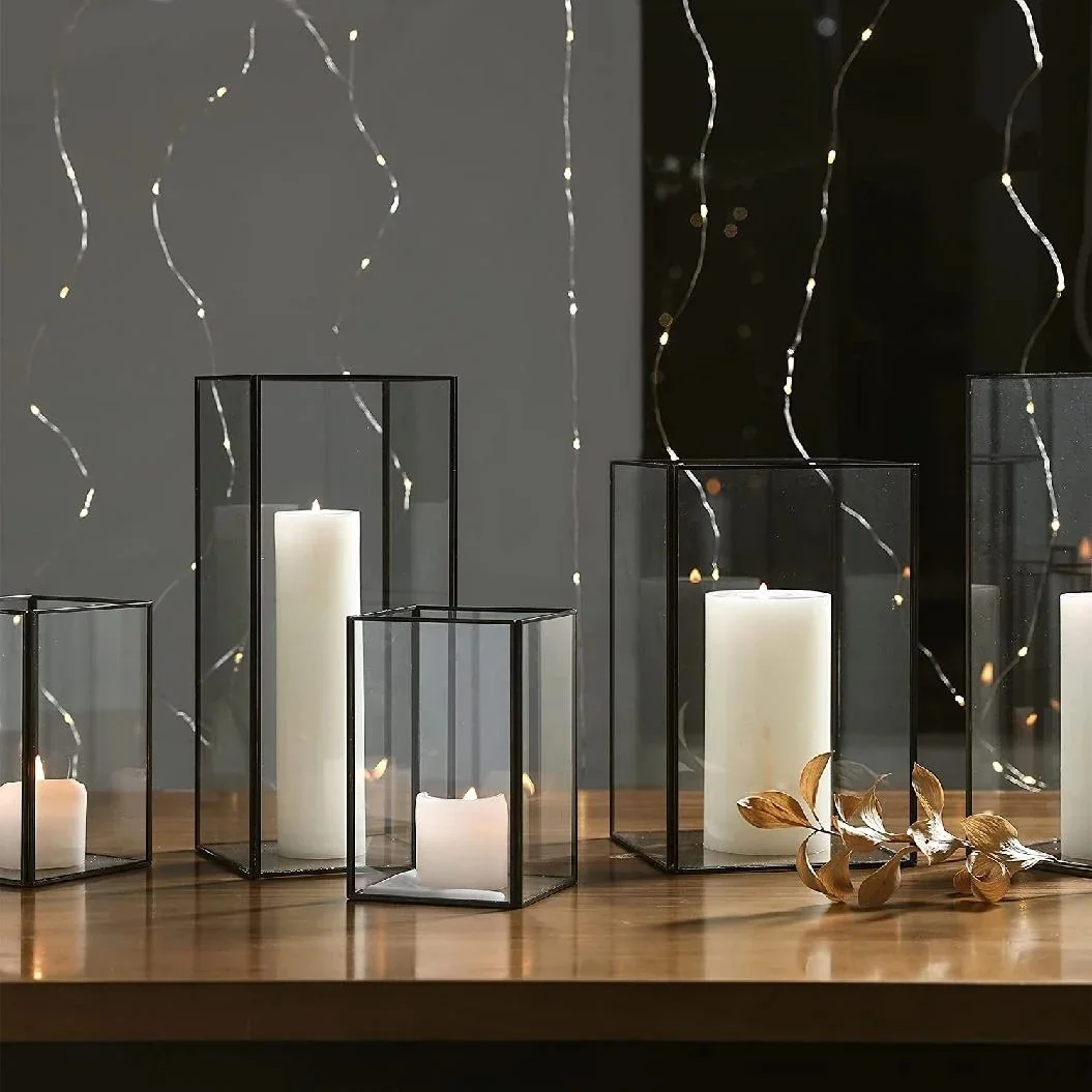 Sziqiqi - Vassoio Decorativo Per Corona D'Avvento In Metallo Nero Moderno, Portacandele Per 4 Candele Cilindriche
