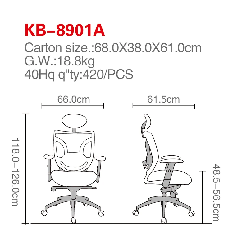 Best Selling Office Chair Chaise Bureau Lumbar Support Ergonomic Chairs