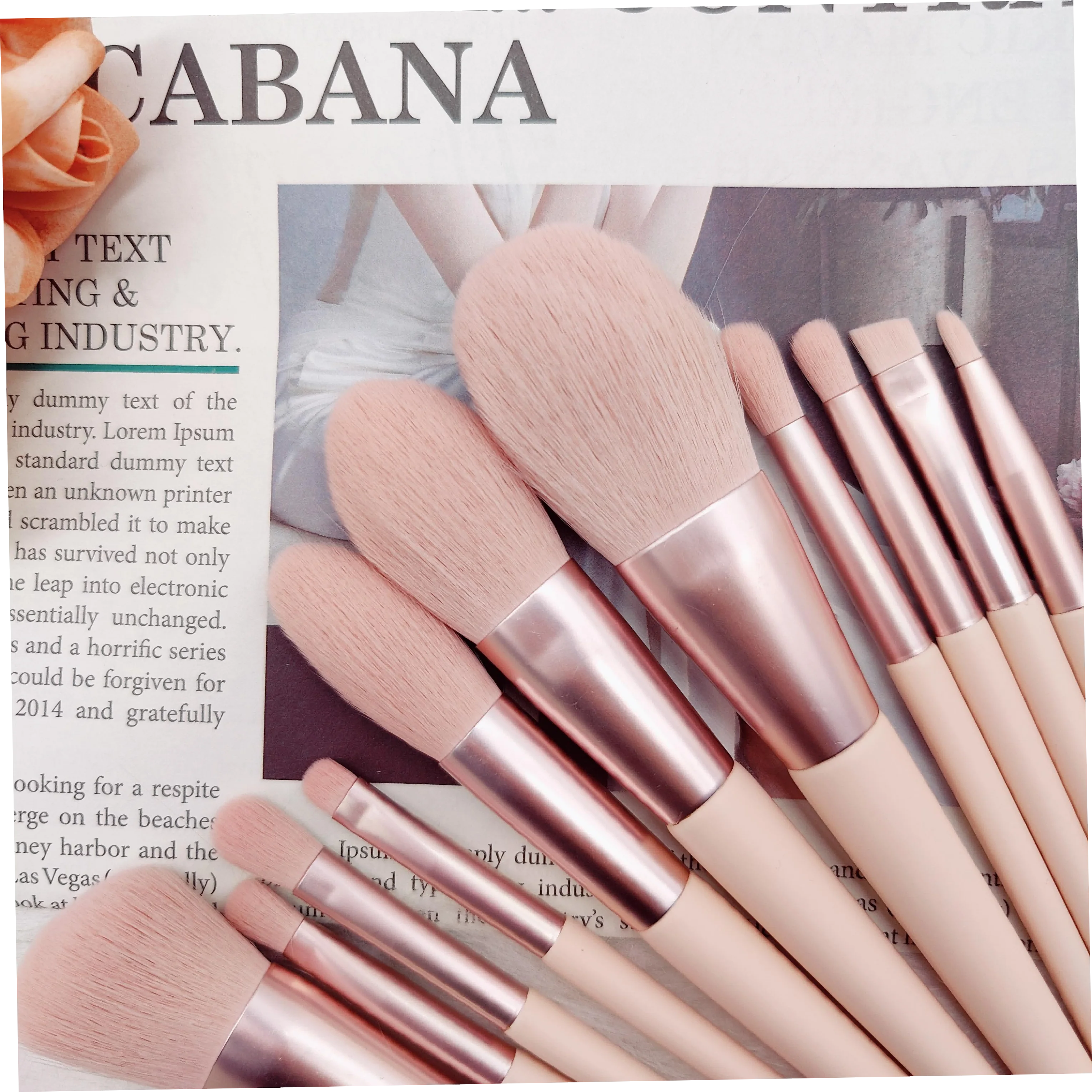 2022 Custom 11-Pcs Natural Hair Makeup Brush Set with OEM Service Includes Cosmetic Bag Face-Use Concealer-Relevant