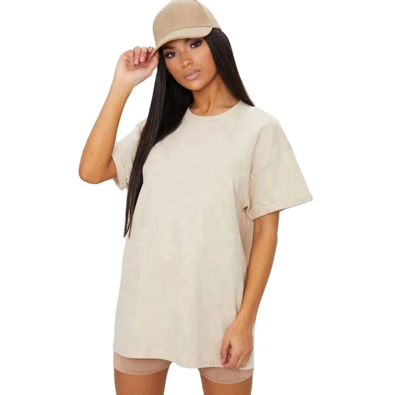 Source Women Plain Short Sleeve Tall Elongated T Shirts High Quality Casual Oversize Tee Shirts on m.alibaba.com
