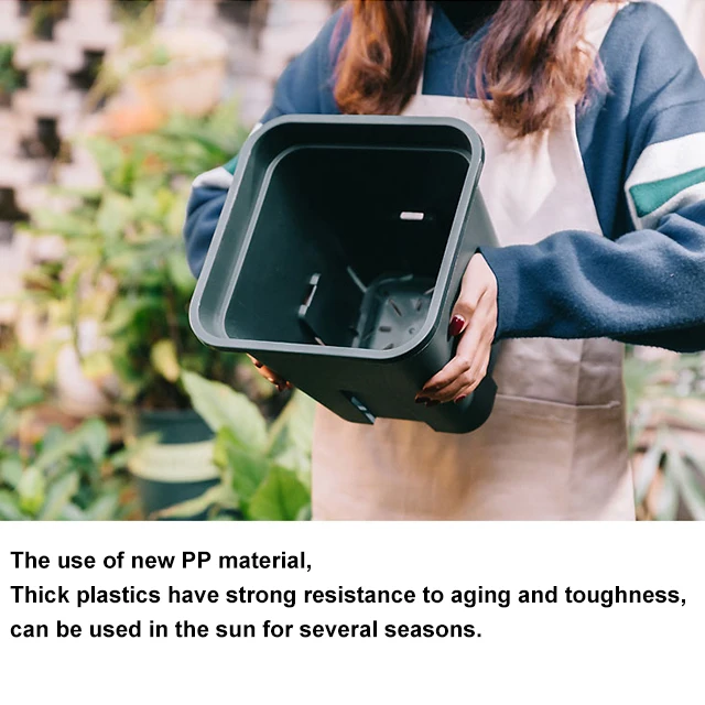 Оптовая продажа с фабрики, проницаемые пластиковые горшки с лотком для помещений и улицы, разноцветные пластиковые горшки для растений и цветов