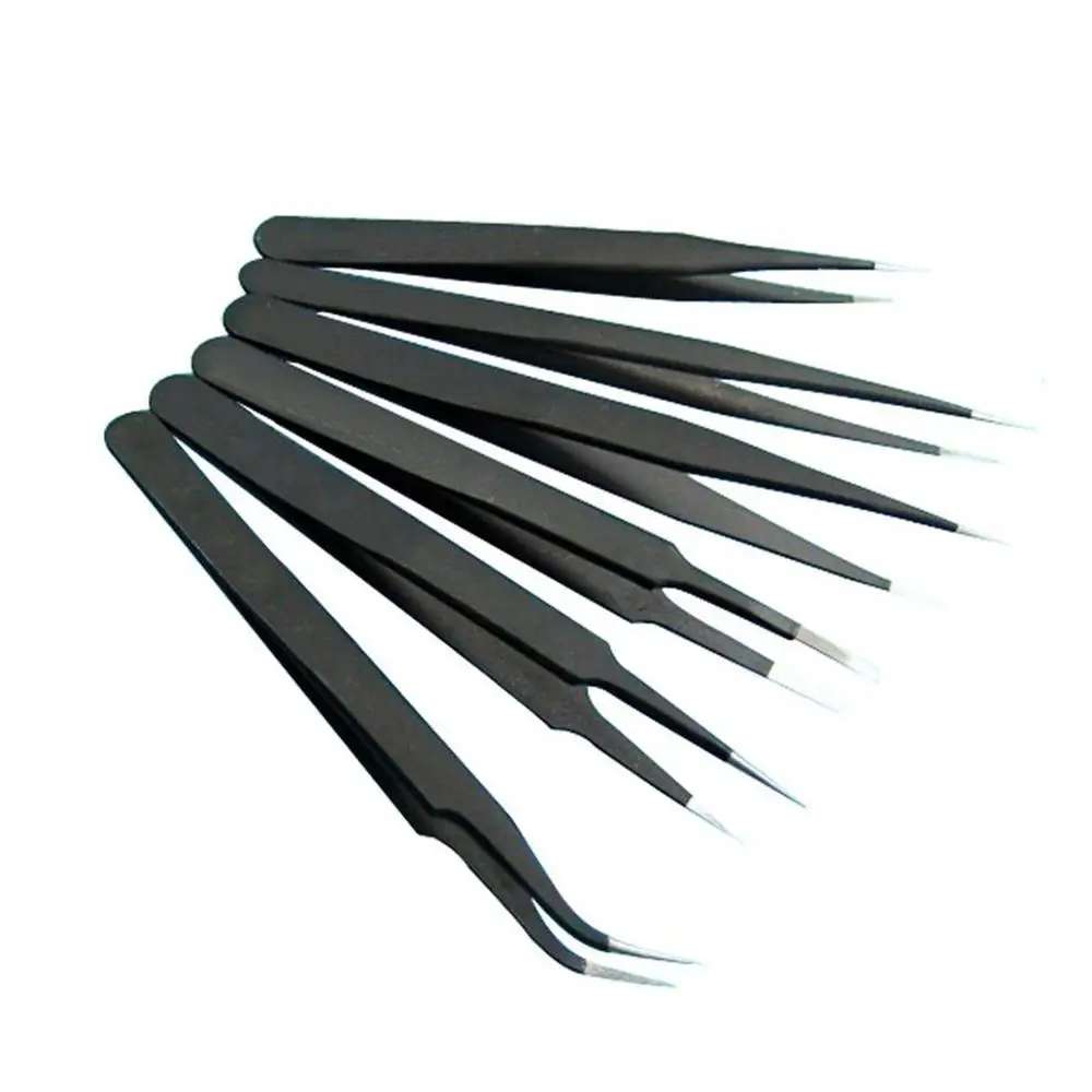 6X Tweezer anti-static Plastic Tweezers repair tools for sensitive components UK