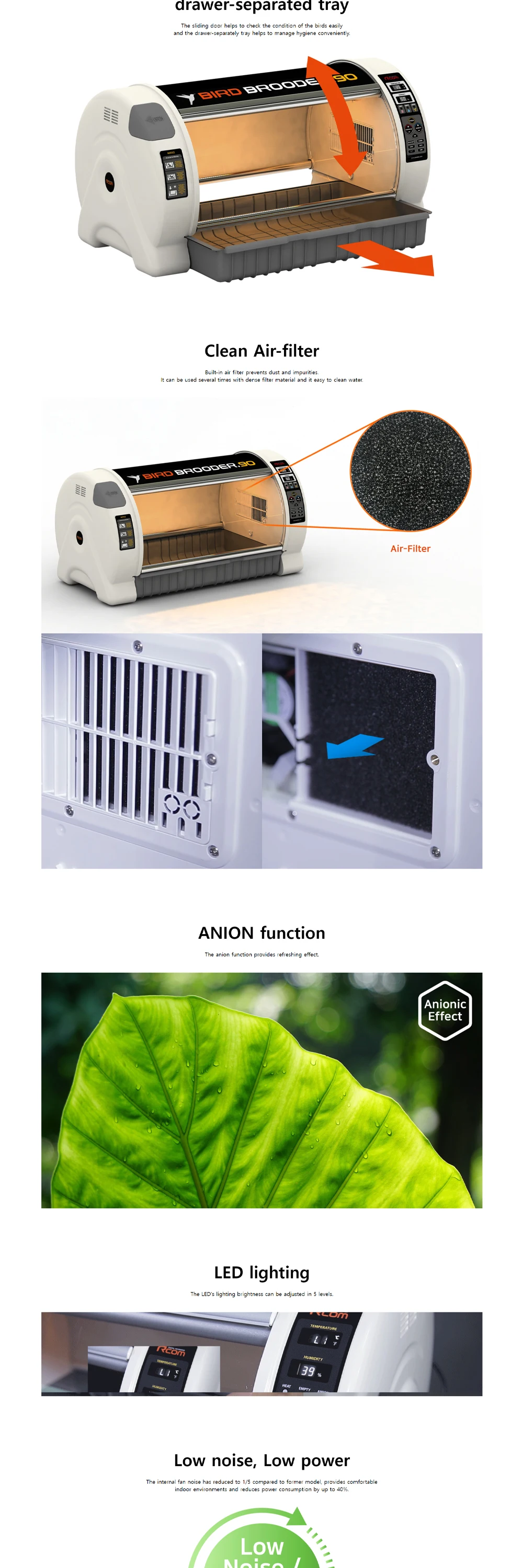 Innovative Digital Chicken Brooder Cage Rcom BIRD BROODER 90