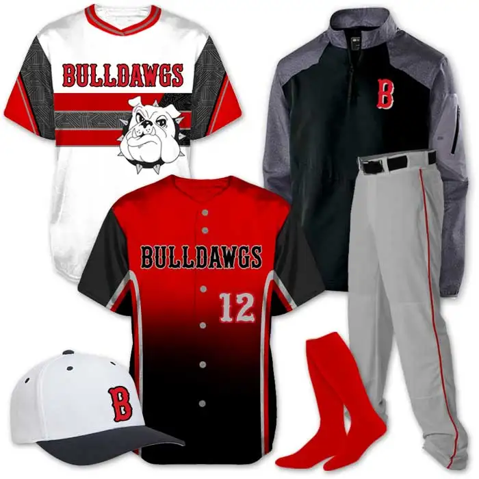 Custom Color Baseball Uniform Women Softball Jersey Pant Jacket Hat Deals Men Full Button Shirt Team Uniform
