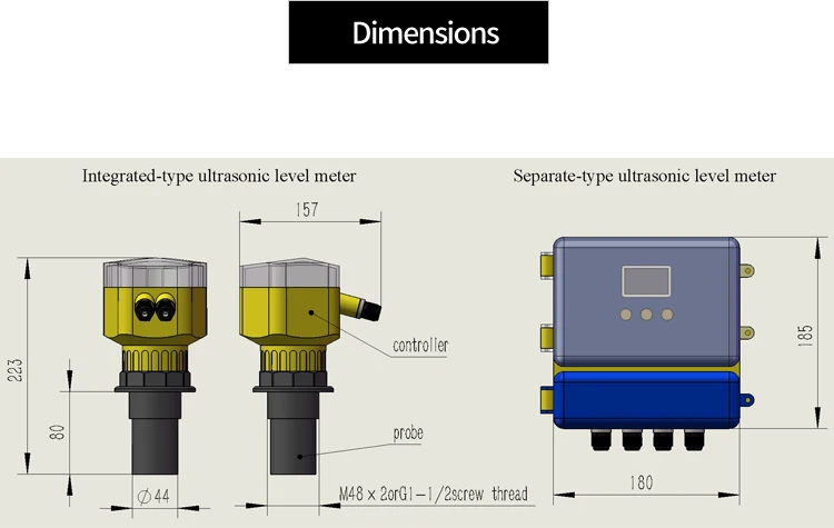 Redplum High Accuracy Ultrasonic Deep Water Liquid Level Sensor ...