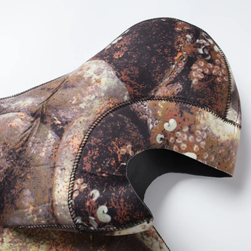 Профессиональный слитный неопреновый гидрокостюм для мужчин, теплый костюм с молнией и разрезом для влажного погружения с капюшоном, 3 мм