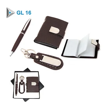 Stationery Classical Luxury Industrial Gifts Promotional Men Women Business Corporate Gift set Keychain Pen Dairy Holder