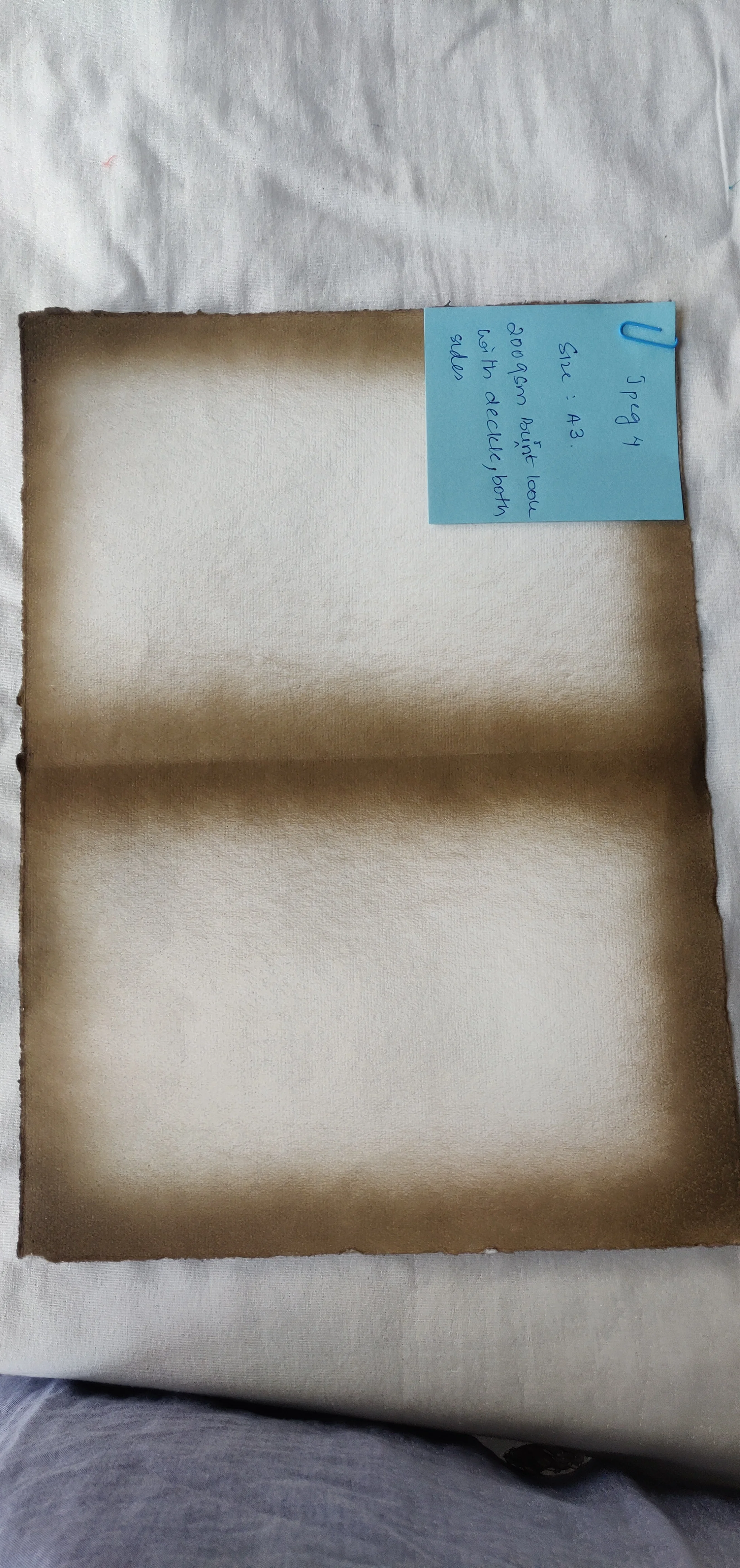 Old Look Paper Letter Writing Paper Sets Made From Deckle Edged Papers With Burnt Edges