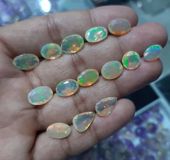 choose size 2x3mm to 12x7mm beautiful Natural fire Ethiopian Opal precious loose gems multi faceted