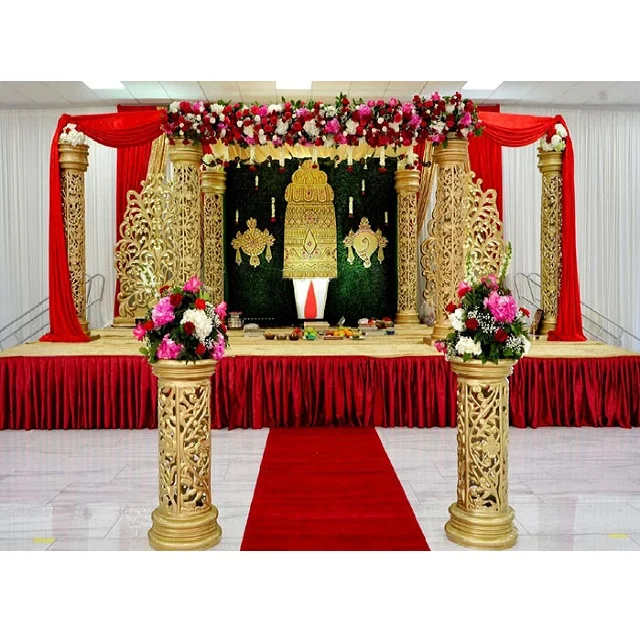 Kerala Mandapam with Bells and Coconut Backdrop-Decorations |  BookTheParty.in