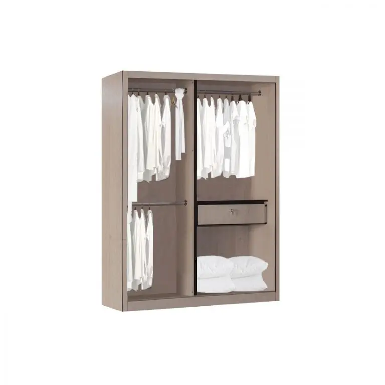 Malaysia Supplier Bella Wardrobe White Wash Modern Wardrobe Sliding