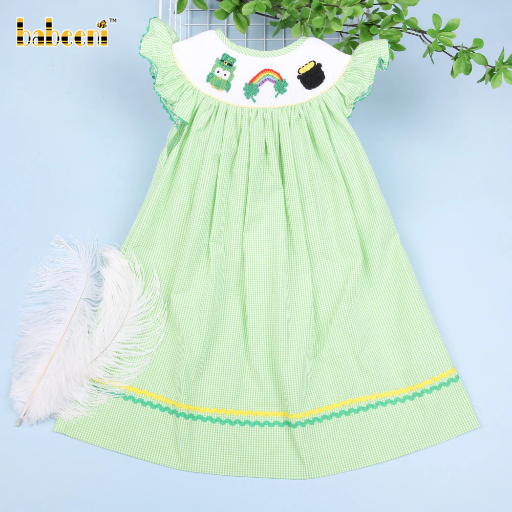 Green Clover Smocked Children's Clothing Set For Boys - Bb1367 - Buy 