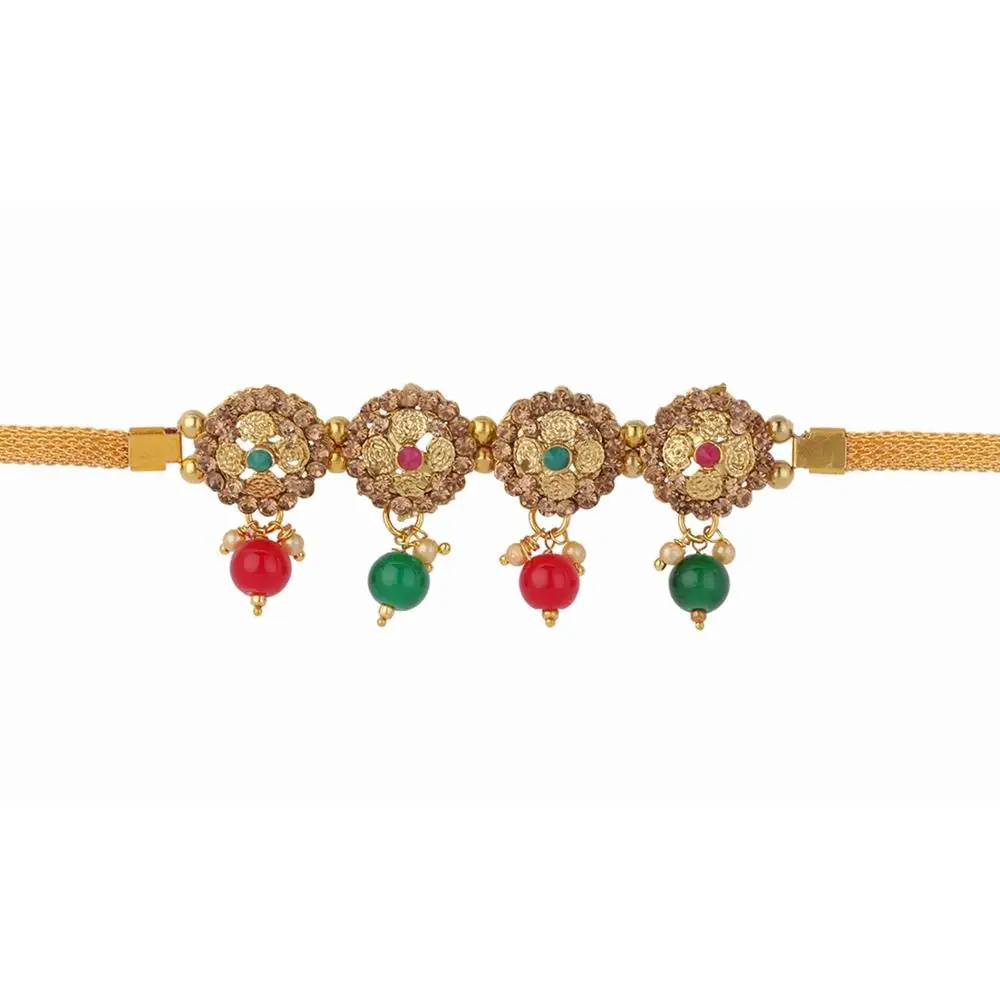 Ethnic Indian Bollywood Gold Plated Green Bangle Bracelet  Partywear Jewellery 