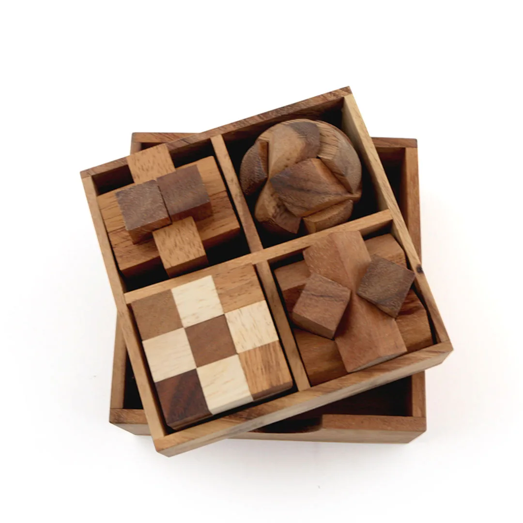 Puzzle-Pro III Gift Set wood brain teaser puzzle 