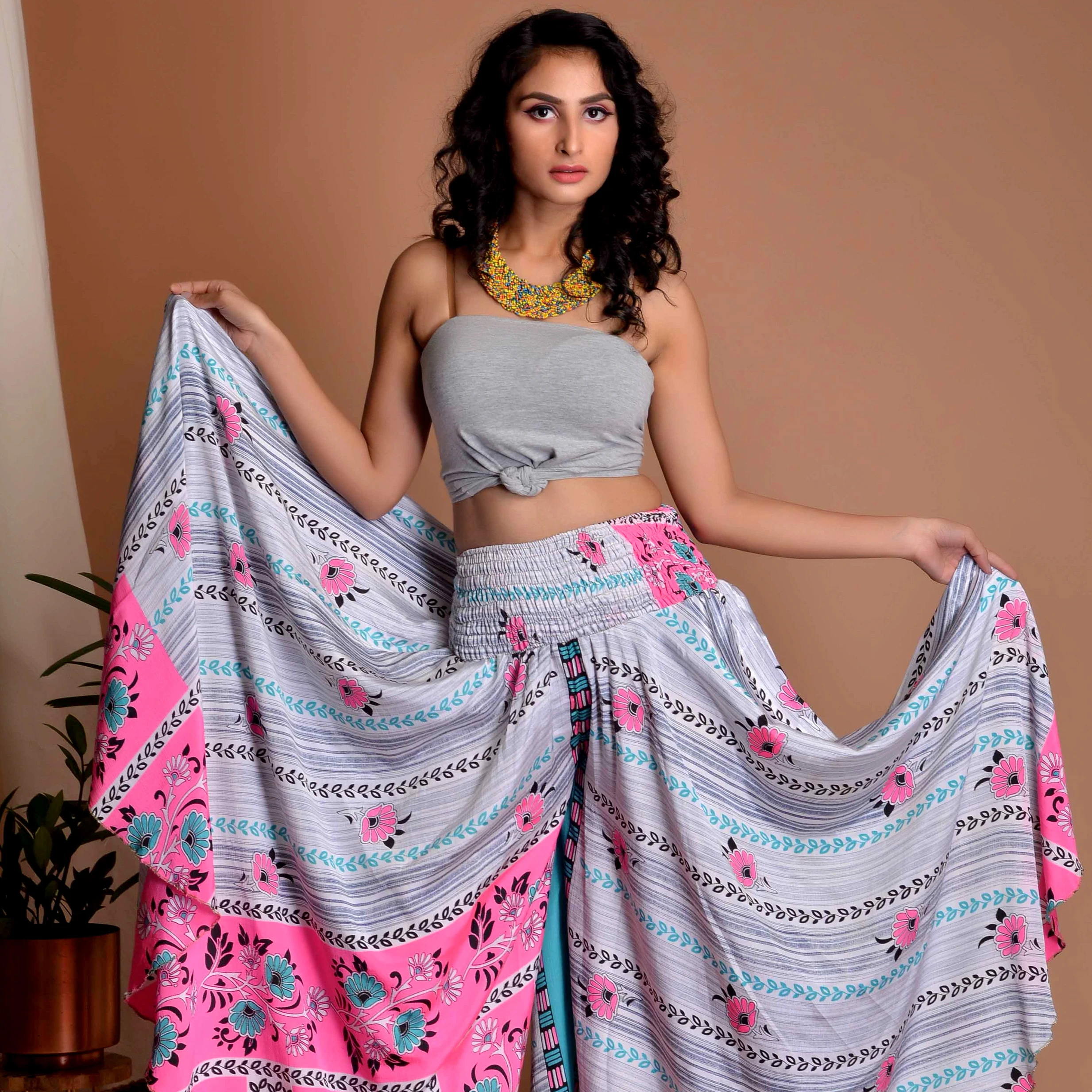 Buy Global Desi Indigo Printed Pant Saree for Women Online  Tata CLiQ