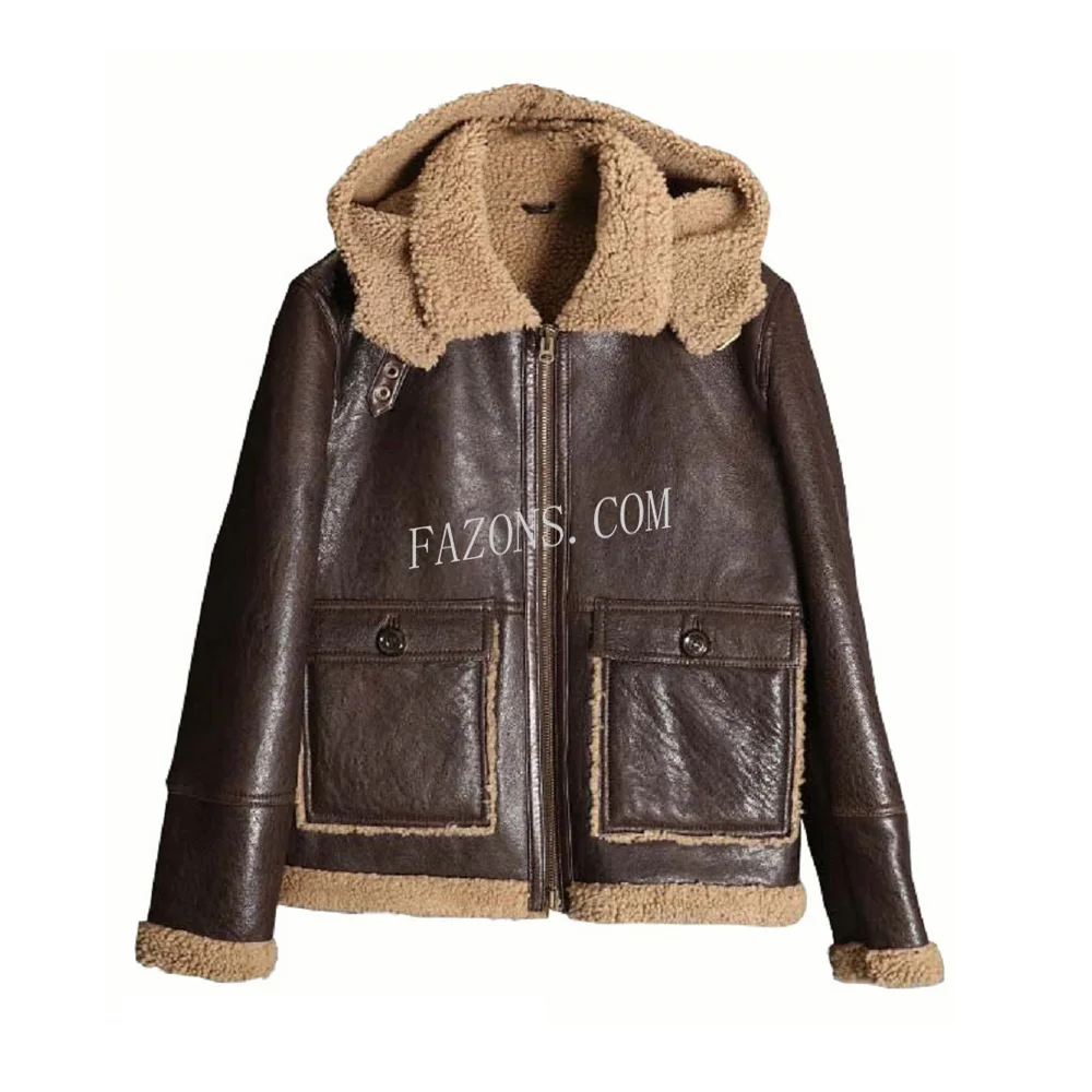 sheepskin moletom com capuzs