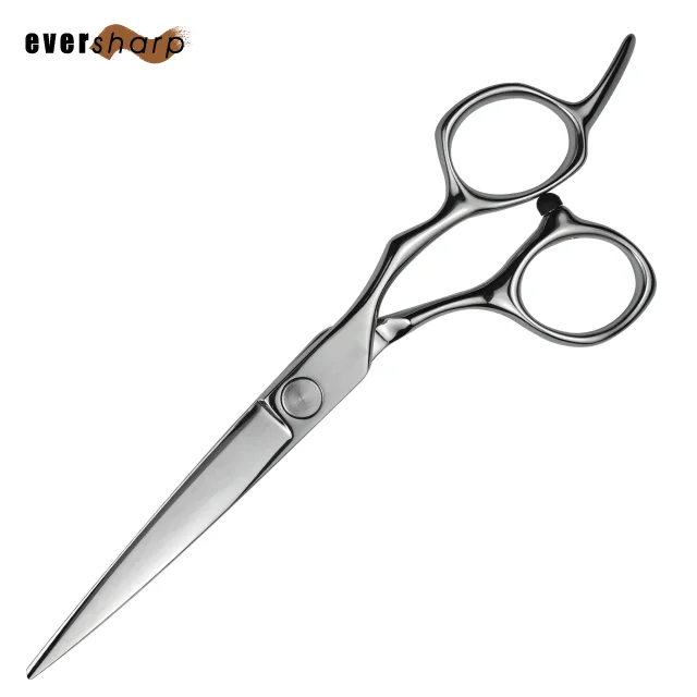 6 Inch Straight Hair Scissors Japanese Steel Comfort Finger Rest Offset