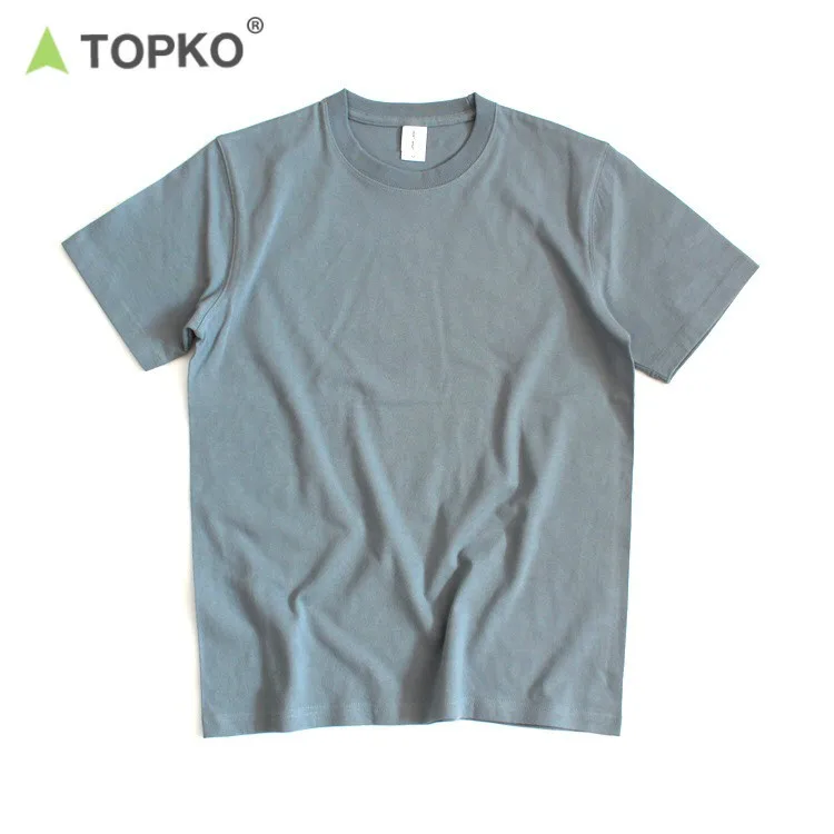 
 Высококачественная простая хлопковая Мужская футболка большого размера TOPKO с индивидуальным логотипом  