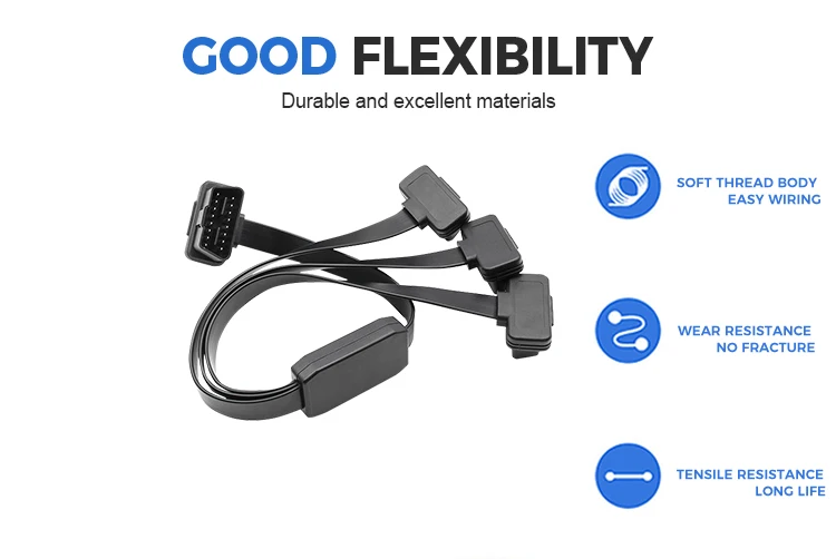 product obdii 16pin male to molex30 12pin  flat obd molex 12p cable for obd2 fault code reading-5
