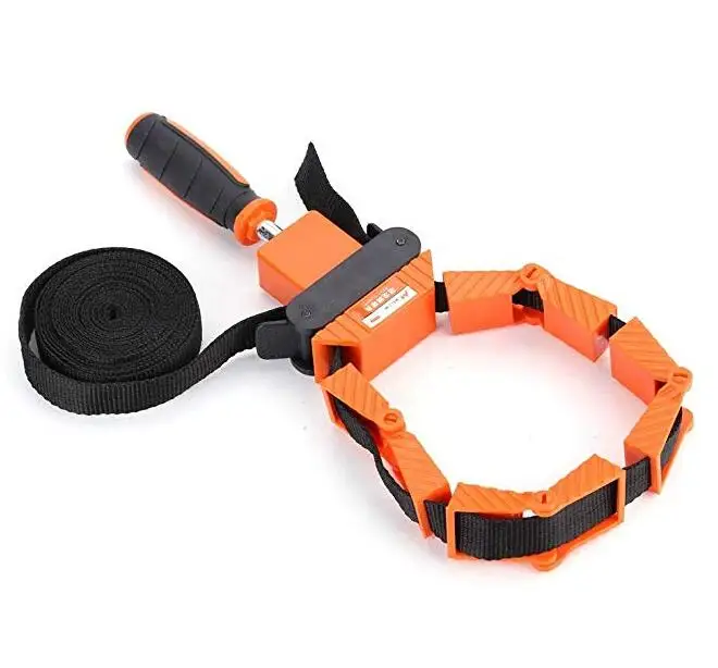 Multifunction Belt Clamp for Woodworking 4m Nylon Adjustable Polygonal Clip Right Angle Clamps 