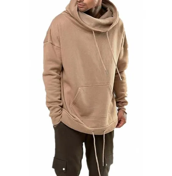 Monet Specialiteit compromis Drawstring Cowl Neck Hoodie Solid Color Long Sleeves Loose Fit Pullover  Sweatshirt Hoodie For Men - Buy Cowl Neck Hoodie Loose Fit Hoodie,Turtle  Neck Hoodie,Turtle Hoodie Product on Alibaba.com